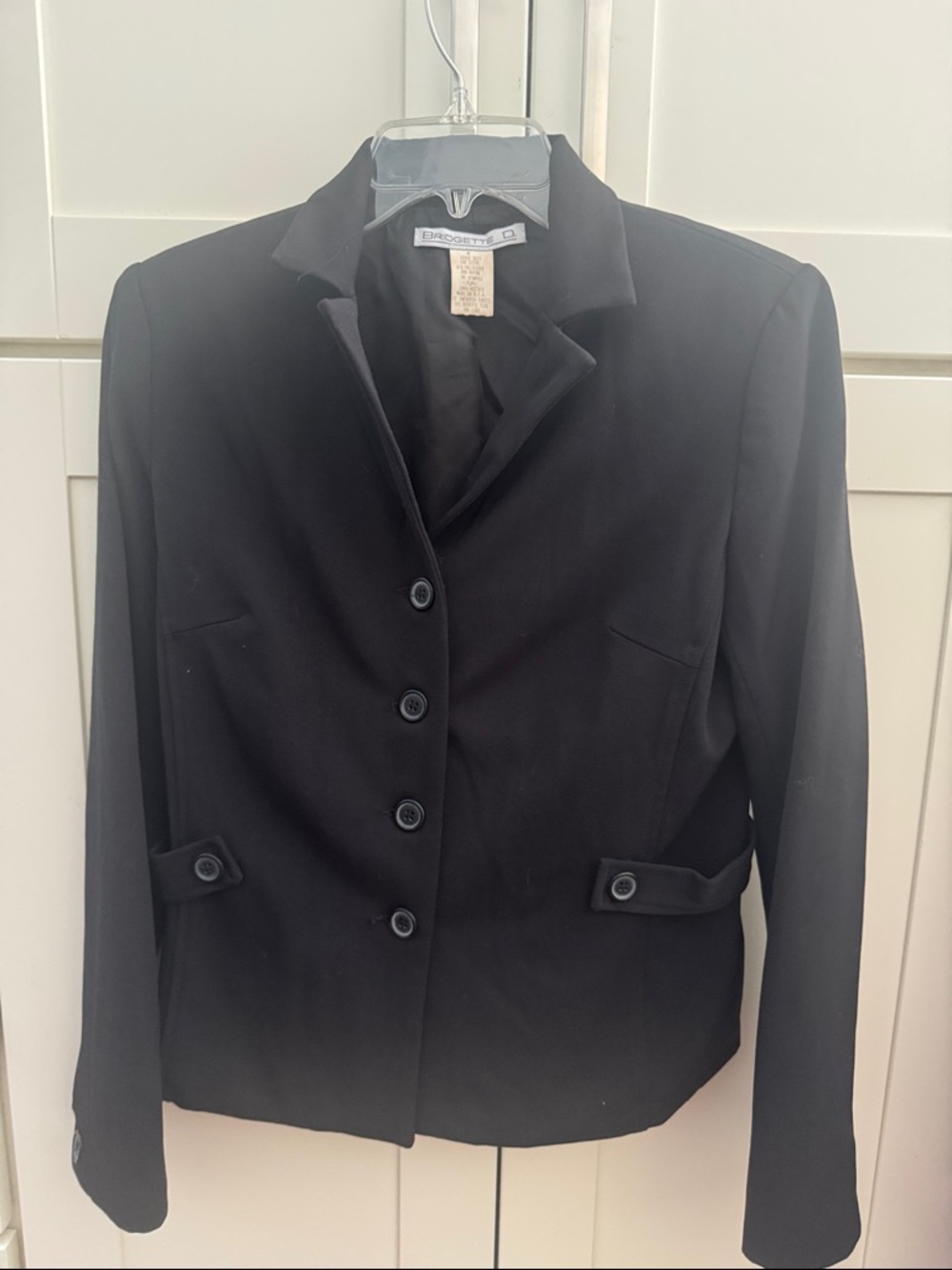 90s women’s Black Button-Front Tailored Jacket